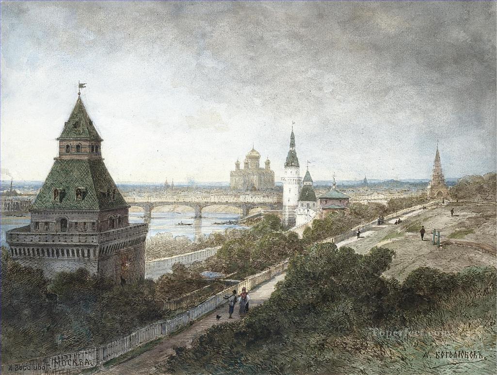 VIEW OF MOSCOW Alexey Bogolyubov cityscape city views Oil Paintings